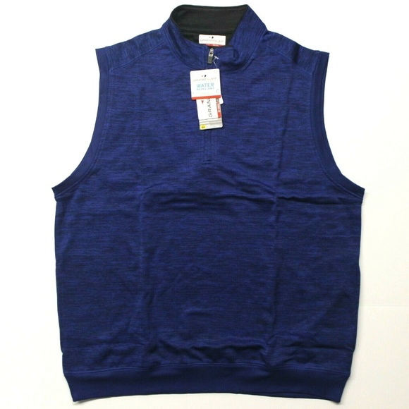 Grand Slam Water-Repellent Golf Vest - Blue - L - Picture 1 of 4